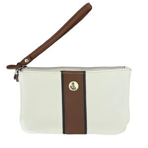 Stone & Co wristlet Cream Leather